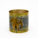 Portalumino vasetto Natività metallo10cm - immagine 2