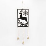 Decorazione Renna con campanelle 15,5x63