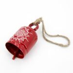Campanella rossa Fiocco di neve 5x9cm - immagine 2