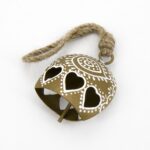 Campanella oro Cuoricini 5x2,5x6cm - immagine 2