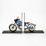 Fermalibri Motorino metallo 30x15cm