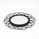 Specchio Fiore metallo nero 32cm - immagine 3