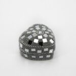 Scatolina Cuore con perline 5,5x5x4cm