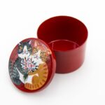 Scatolina tonda Gatti con bouquet d7xh5m - immagine 2