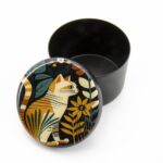 Scatolina tonda Gatto tigrato d7xh5cm - immagine 2