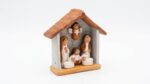 Prespe in capanna con angelo cm 10x11 - immagine 2