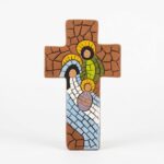 Croce Natività ceramica cm 10x15