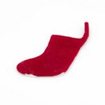 Calza di Natale rossa cuori 12x17cm - immagine 3