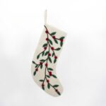 Calza di Natale bianca con Vischio 53x30 - immagine 3