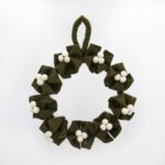 Corona di Natale feltro Fiocchi d25cm - immagine 2