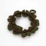 Corona di Natale feltro Fiocchi d25cm - immagine 3