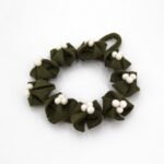 Corona di Natale feltro Fiocchi d25cm