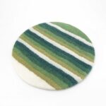Cuscino sedia feltro Strisce verde d35cm