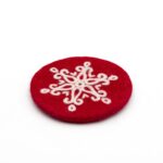 Set 4 sottobicchieri rossi Fiocco neve - immagine 2