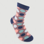 Calze Dots blu/marrone 35-38