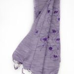 Sciarpa viscosa e seta lilla e viola
