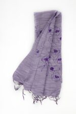 Sciarpa viscosa e seta lilla e viola