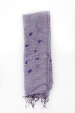 Sciarpa viscosa e seta lilla e viola - immagine 2