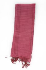 Sciarpa cotone e seta rosa dark - immagine 2