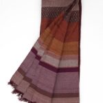 Sciarpa viscosa multicolor toni terra
