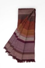 Sciarpa viscosa multicolor toni terra