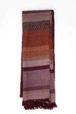 Sciarpa viscosa multicolor toni terra - immagine 2